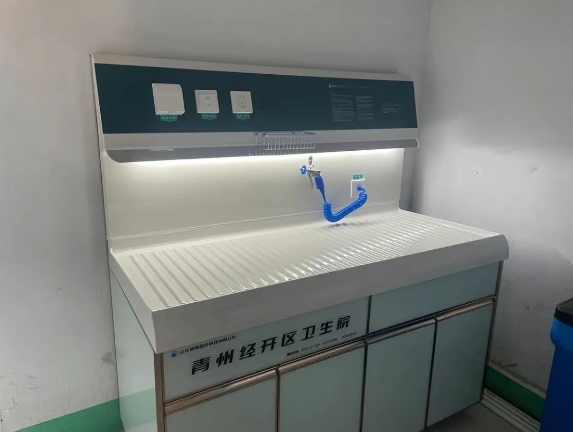 山东潍坊青州经济开发区卫生院内镜清洗工作站、纯水机、储镜柜安装调试完成