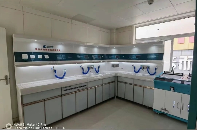 徐州丰县北关医院内镜清洗工作站、内镜自动清洗消毒机、纯水机安装调试完成